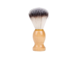 Pincel De Barbear De Pelo Animal Premium - Design Em Madeira Natural, Acessório Tradicional Para Espuma Cremosa