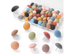50 Tachinhas 10 Percevejos Decorativos Redondas Coloridas