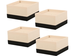 Lalafina Conjunto De 4 Pés Antiderrapantes Resina Para Móveis, Resistentes E Para Elevação De Camas, Fáceis De Instalar