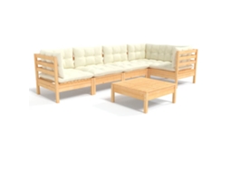 Garden Lounge Set, Garden Lounge Sets Vidaxl Creme Madeira De Pinho (n/a)