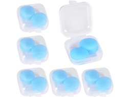 6 pares de protetores auriculares de silicone YURU, impermeáveis, cancelamento de ruído