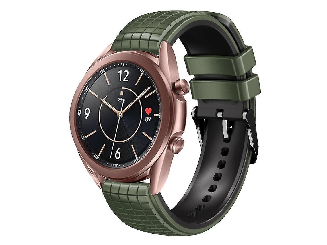 Pulseira De Silicone Bicolor Com Malha De 20 Mm