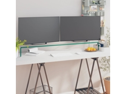 Vidaxl Suporte De Tv/monitores Em Vidro Transparente 110x30x13 Cm