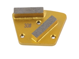 Disco De Polimento De Concreto Com Diamante Trapezoidal Grit 30 3 Buracos 2 Dentes Retos Para Lixadeira