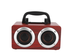 Altifalante Portátil De Madeira Bluetooth 4.2 Ft 4002 Vermelho Yizhood