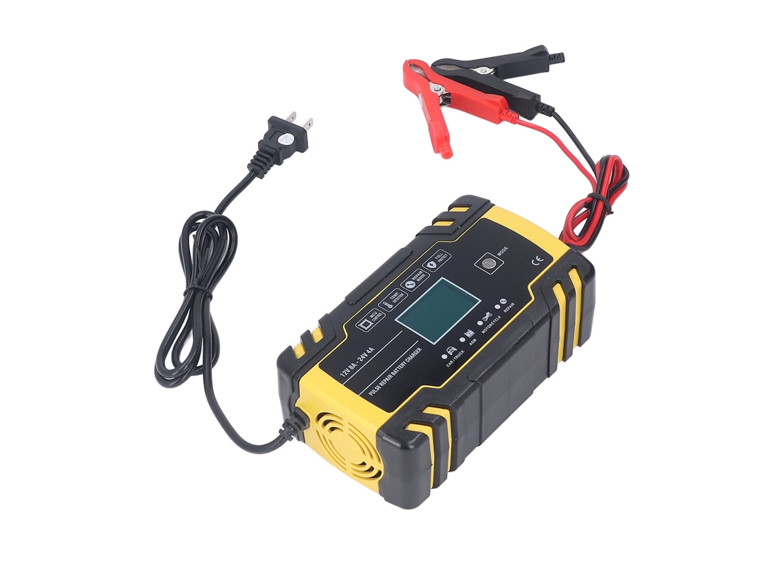 Carregador De Bateria De Carro Laxiscreed 12v/24v Automático E Compatível Com Várias Tensões