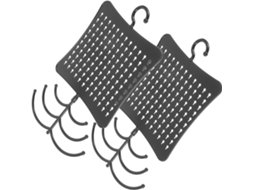 Organizador de Brincos de Parede, de Plástico Preto, 2 Peças, GOKOCO