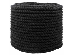 Vidaxl Corda De Algodão 10 Mm 250 M Preto 100% Algodão