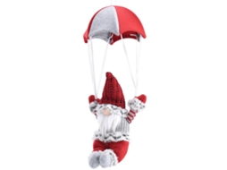 Decoração de Natal com Papai Noel sem rosto na janela LAXISCREED