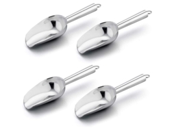 Conjunto De 4 Colheres De Inox 3oz - Pequenas, Versáteis E Duráveis Para Cozinha, Festas E Armazenamento