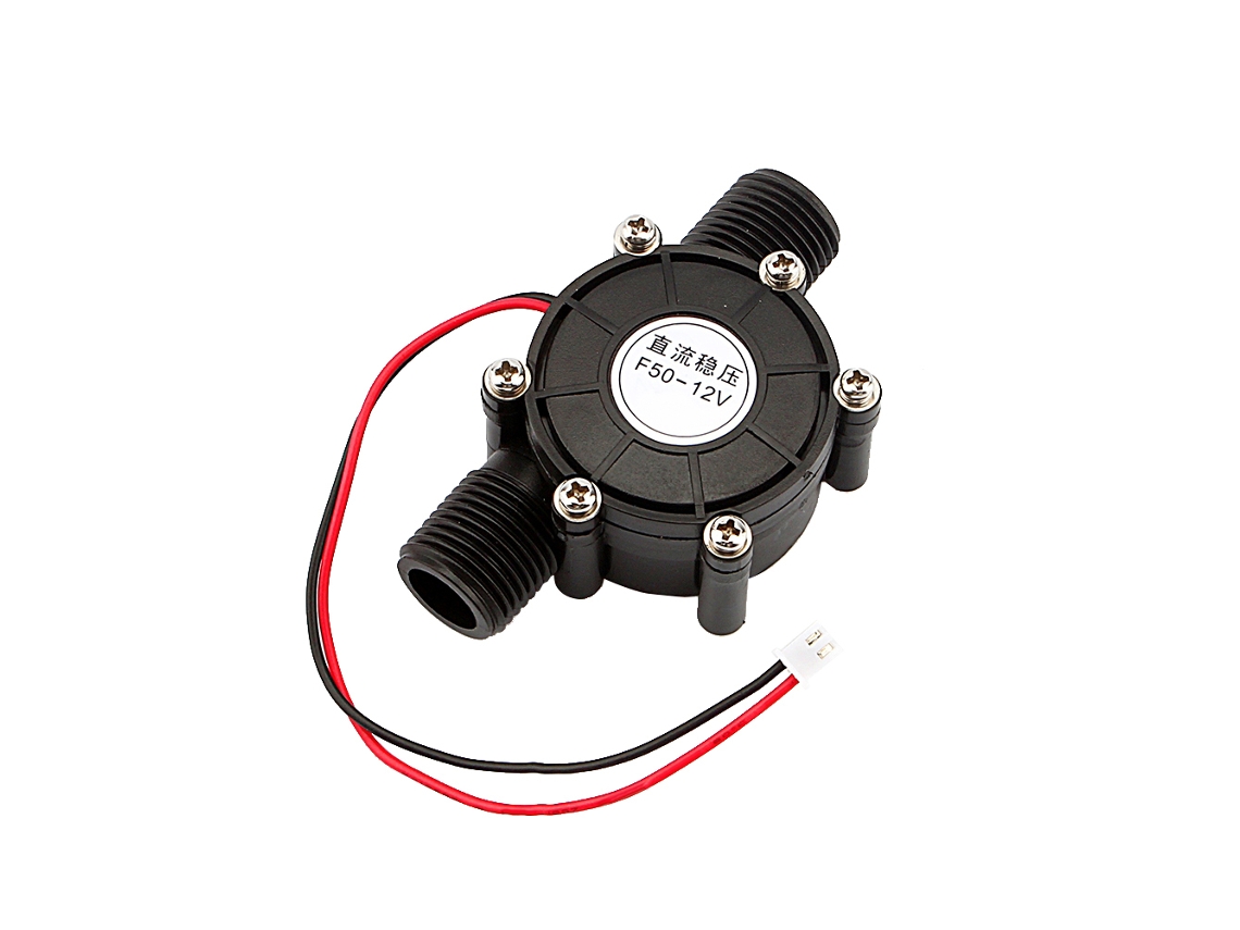 Gerador hidrelétrico de microlinha de 12V 10W, com saída de 12V DC 10W e alimentado por energia hidrelétrica de microlinha.