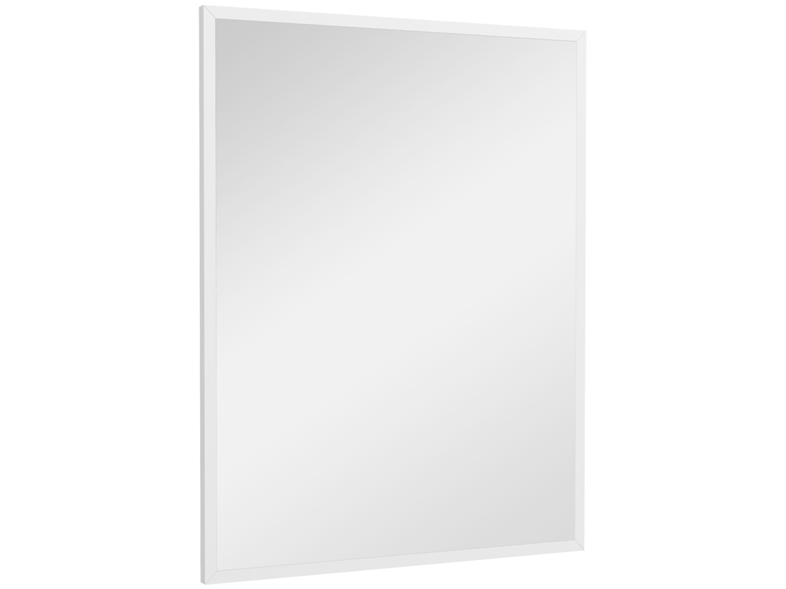 Espelho de Parede Retangular S/MARCA (70x90 cm, horizontal/vertical, branco, para banheiro e sala)