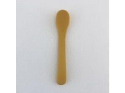 Colher de Silicone com Cabo Longo , Livre de Bpa, Ideal para Alimentação Infantil. MDUG (amarelo Gengibre)