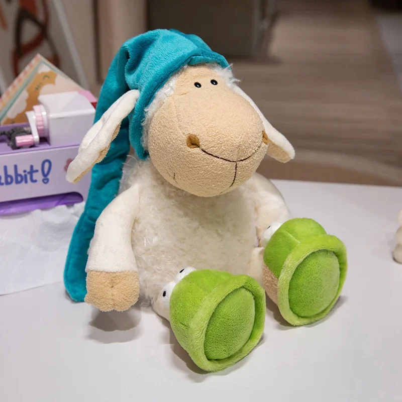 (ovelha 25cm) Ovelha De Pelúcia Lobo Dormindo Em Pele De Carneiro