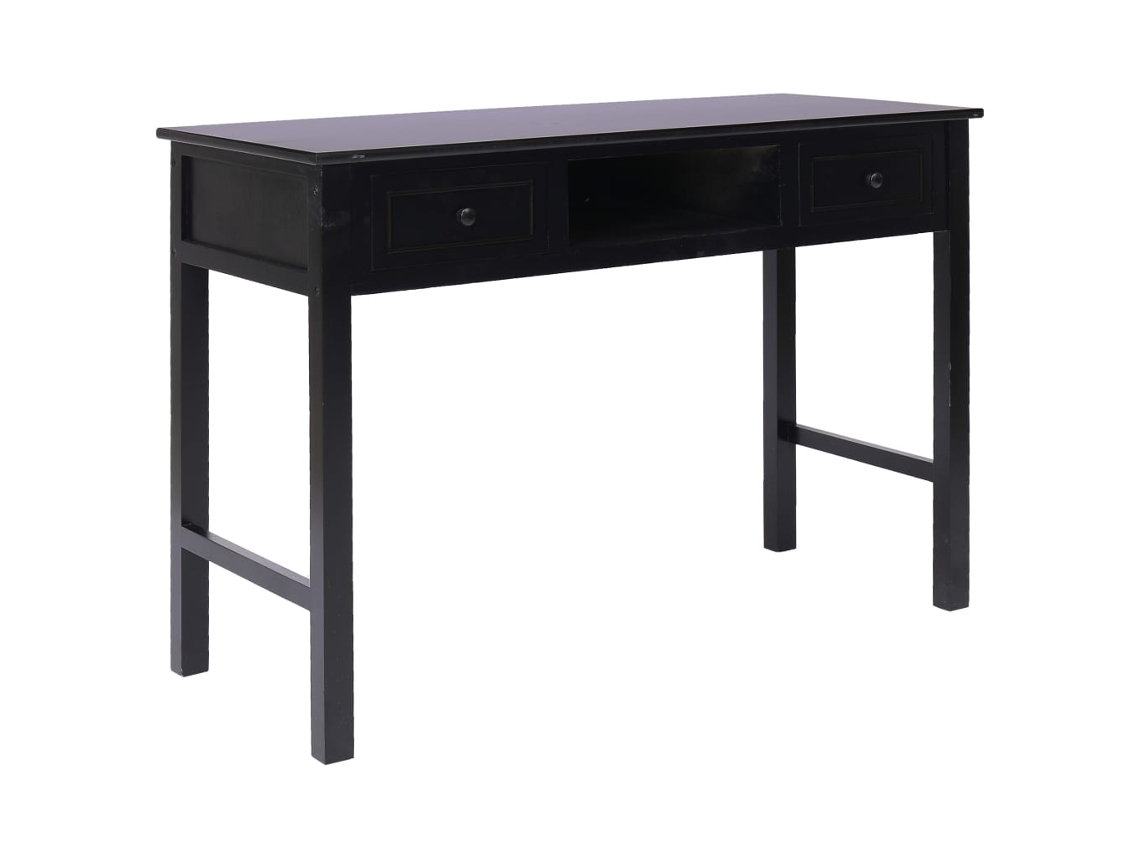 Vidaxl Secretária 110x45x76 Cm Madeira Preto