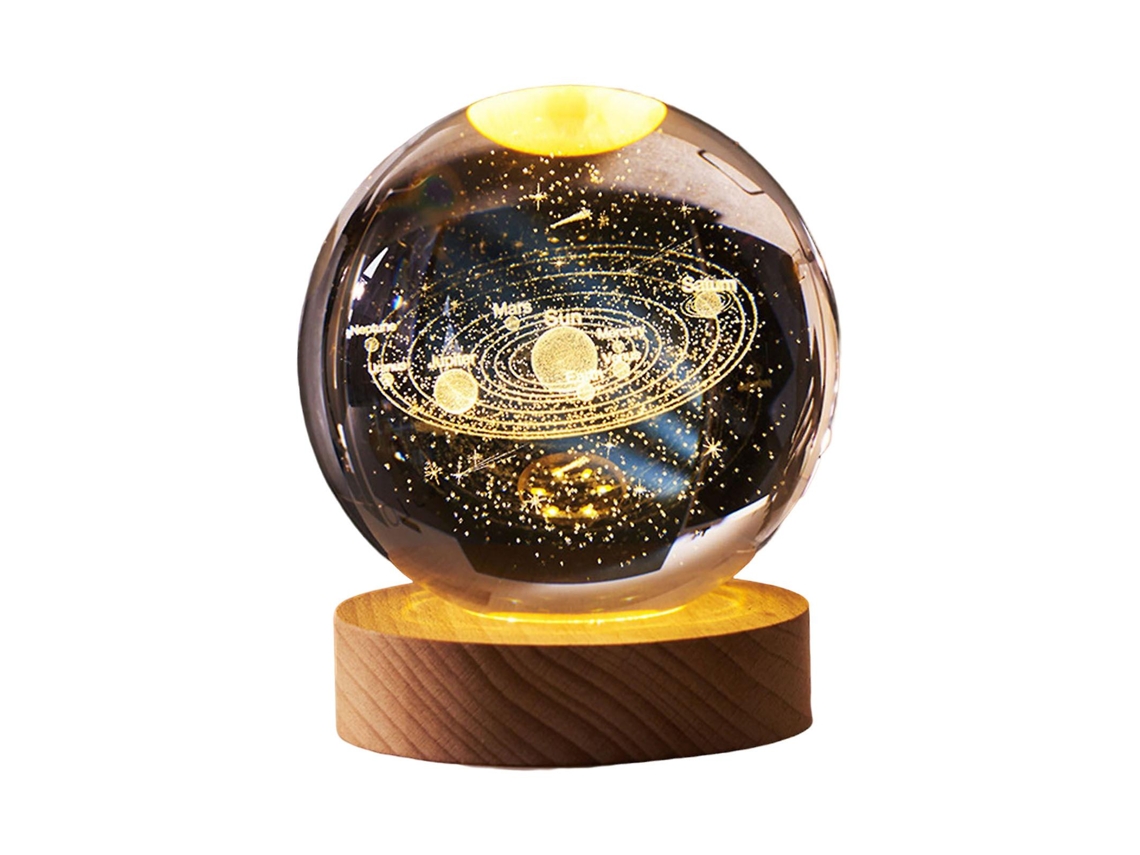 Luminária Noturna Led 3d, Formato De Bola De Cristal, Para Quarto, Cabeceira, Sala De Estar E Ambiente Acolhedor