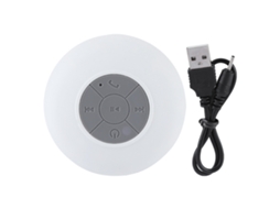 Mini alto-falante Bluetooth portátil e impermeável com ventosa branco com S/MARCA