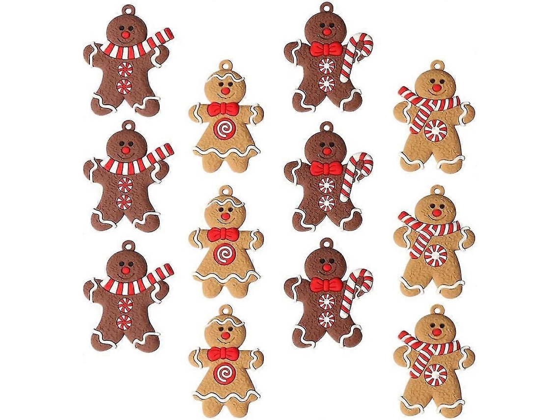 Enfeite De Natal Em Formato De Boneco De Gengibre Jbr03 Olysi Shop (24 Peças)