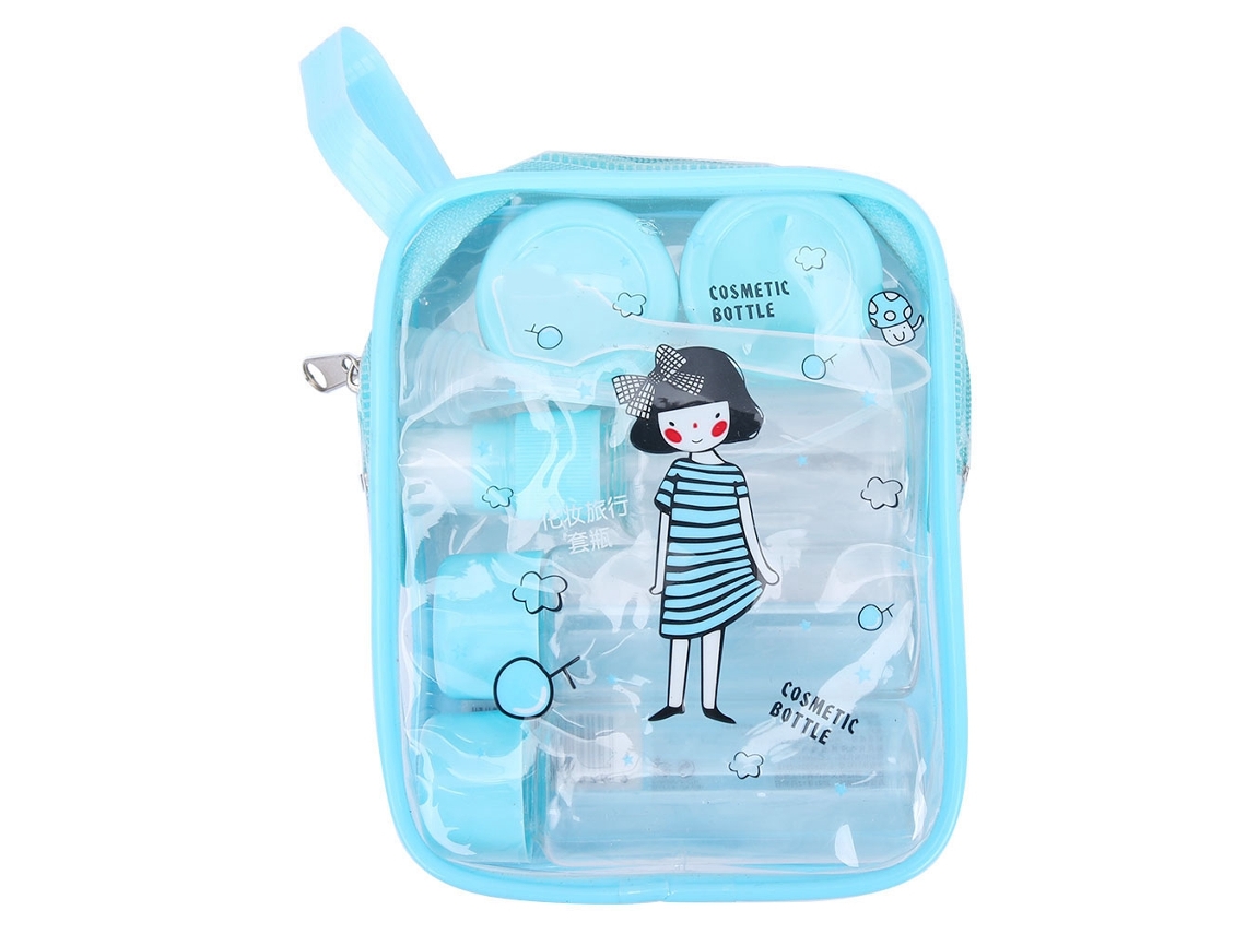 Conjunto De Recipientes Cosméticos Portáteis Para Viagem E Transporte