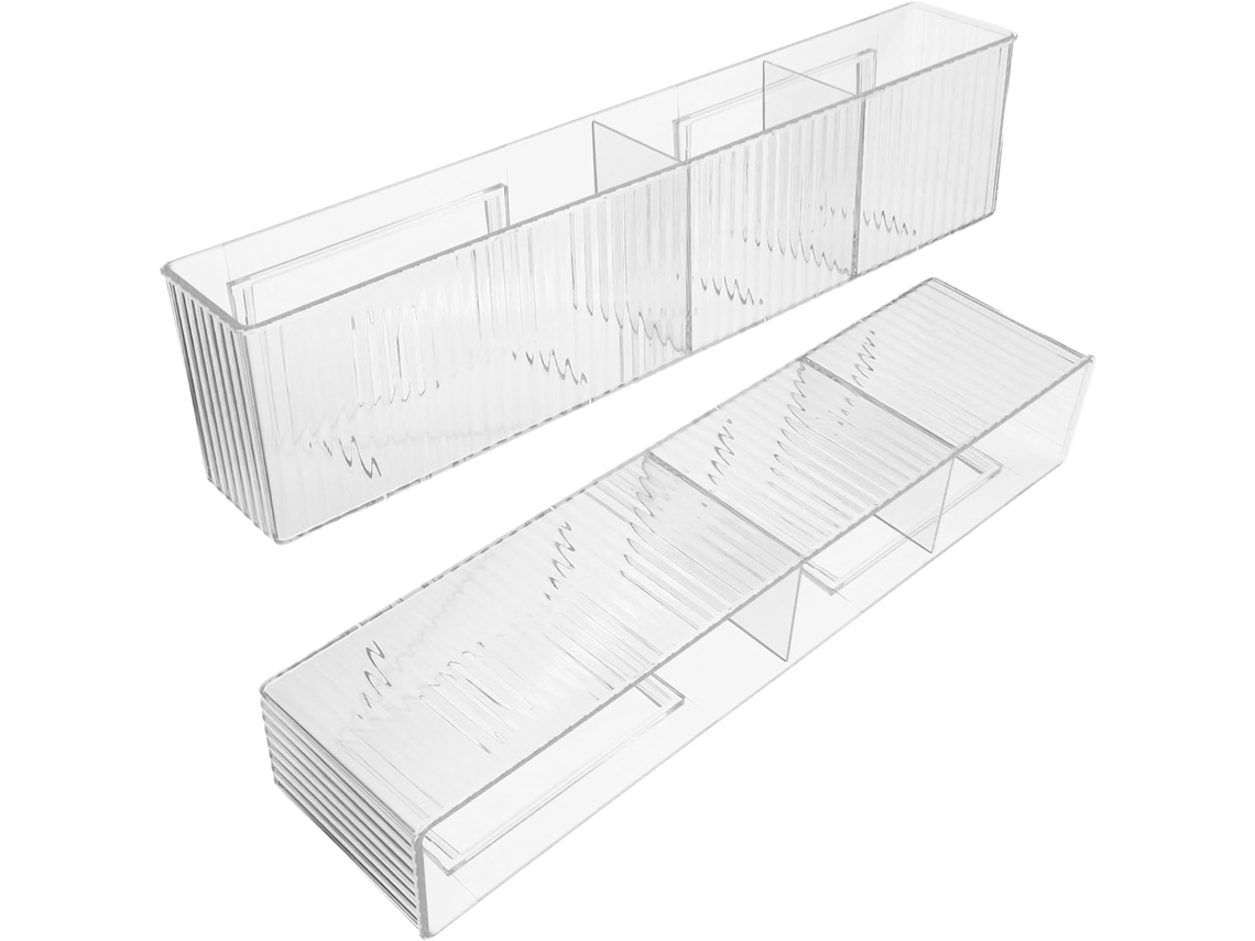 Conjunto De 2-prateleiras Acrílico Para Banheiro, Organizador De Parede Para Maquiagem E Artigos Higiene Pessoal