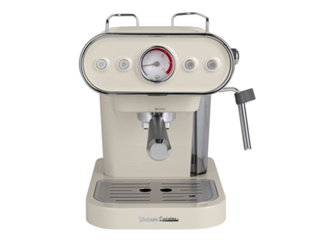 Máquina de Café Manual VINTAGE CUISINE (19 bar - Creme)