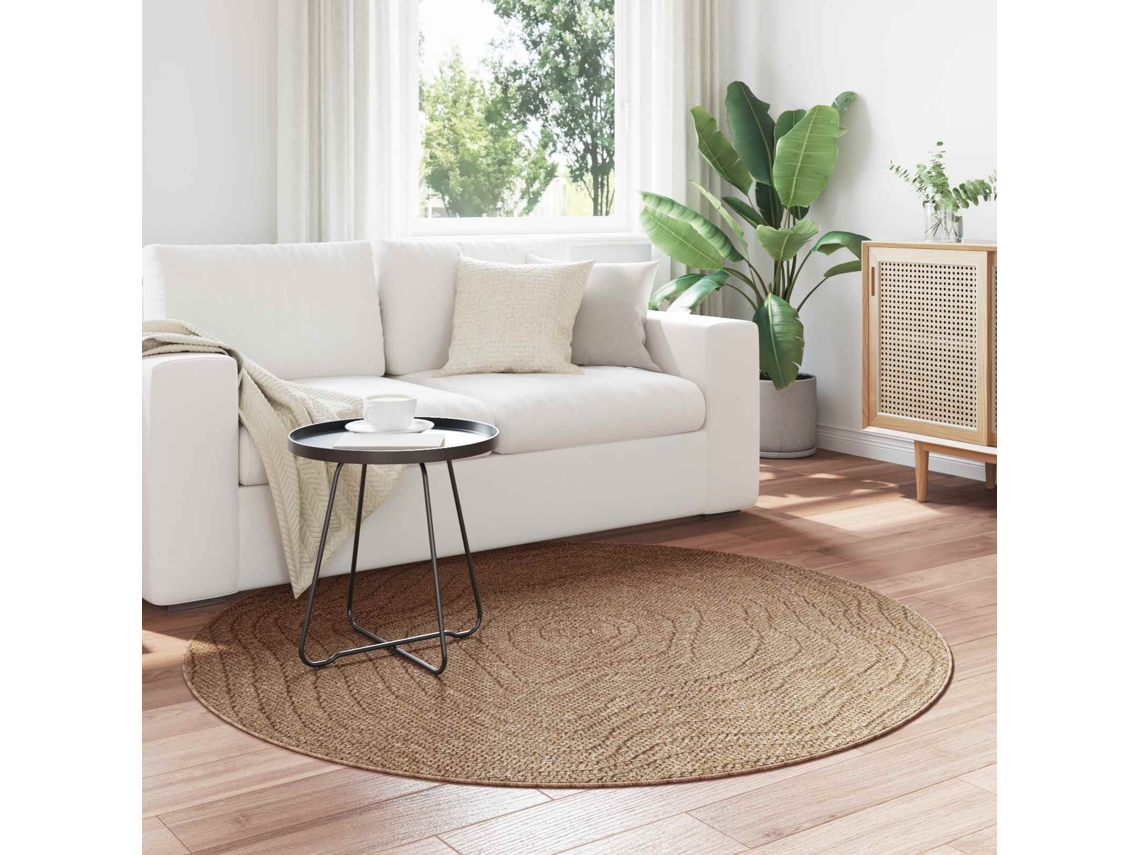 Vidaxl Tapete Para Uso Interno E Externo Agira Natural Ø 200 Cm