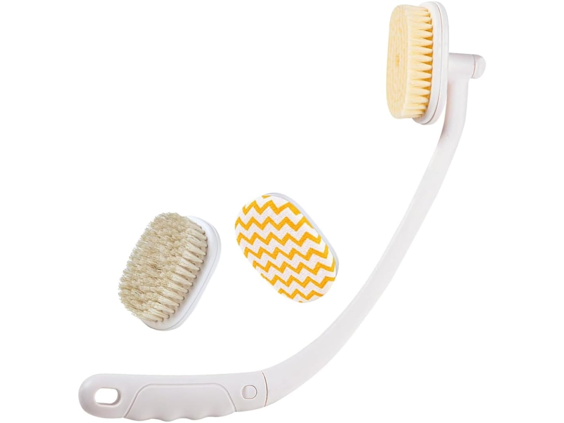 Escova De Massagem Corporal, Escova De Banho Com Cabo Longo Para As Costas, Escovas De Limpeza Portáteis Com Cabeça