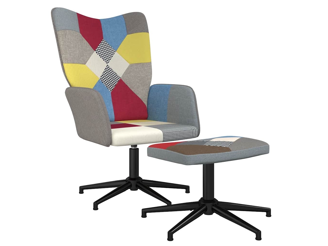 Relaxing Chair With Stool, Relaxing Chairs With Stools Vidaxl Multicolor Tecido
