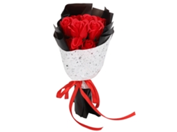 Buquê 11 Rosas Artificiais Vermelhas Sabão Presente Dia Namorados