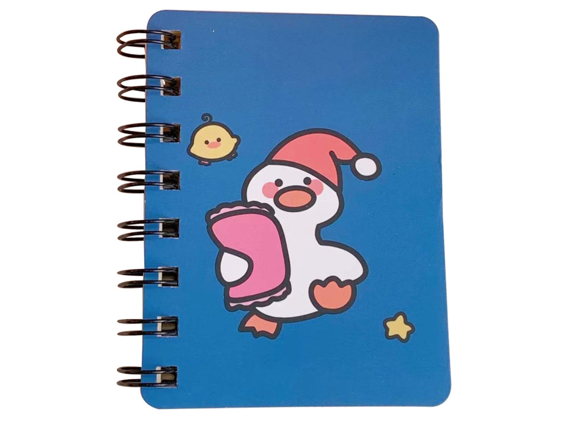 Caderno Espiral Mini Patinho Fofo Planejador Diário Portátil
