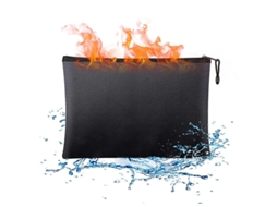 Bolsa De Documentos Grande Resistente Ao Fogo Com Bolsinho E Zíper À Prova De Água