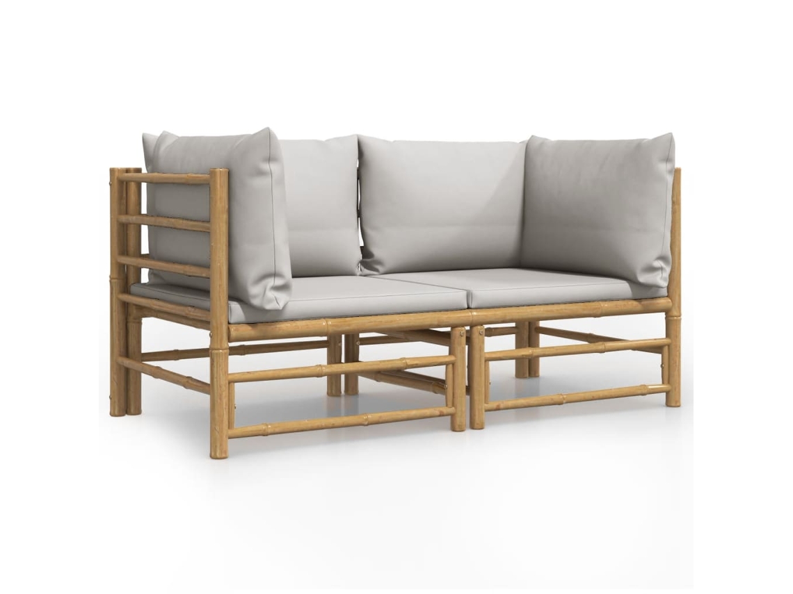 Garden Corner Sofa, Garden Corner Sofas Vidaxl Cinzeto Bambu (n/a)