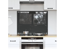 Vidaxl Painel De Cozinha Cinza Escuro 80 X 60 Cm Vidro Temperado