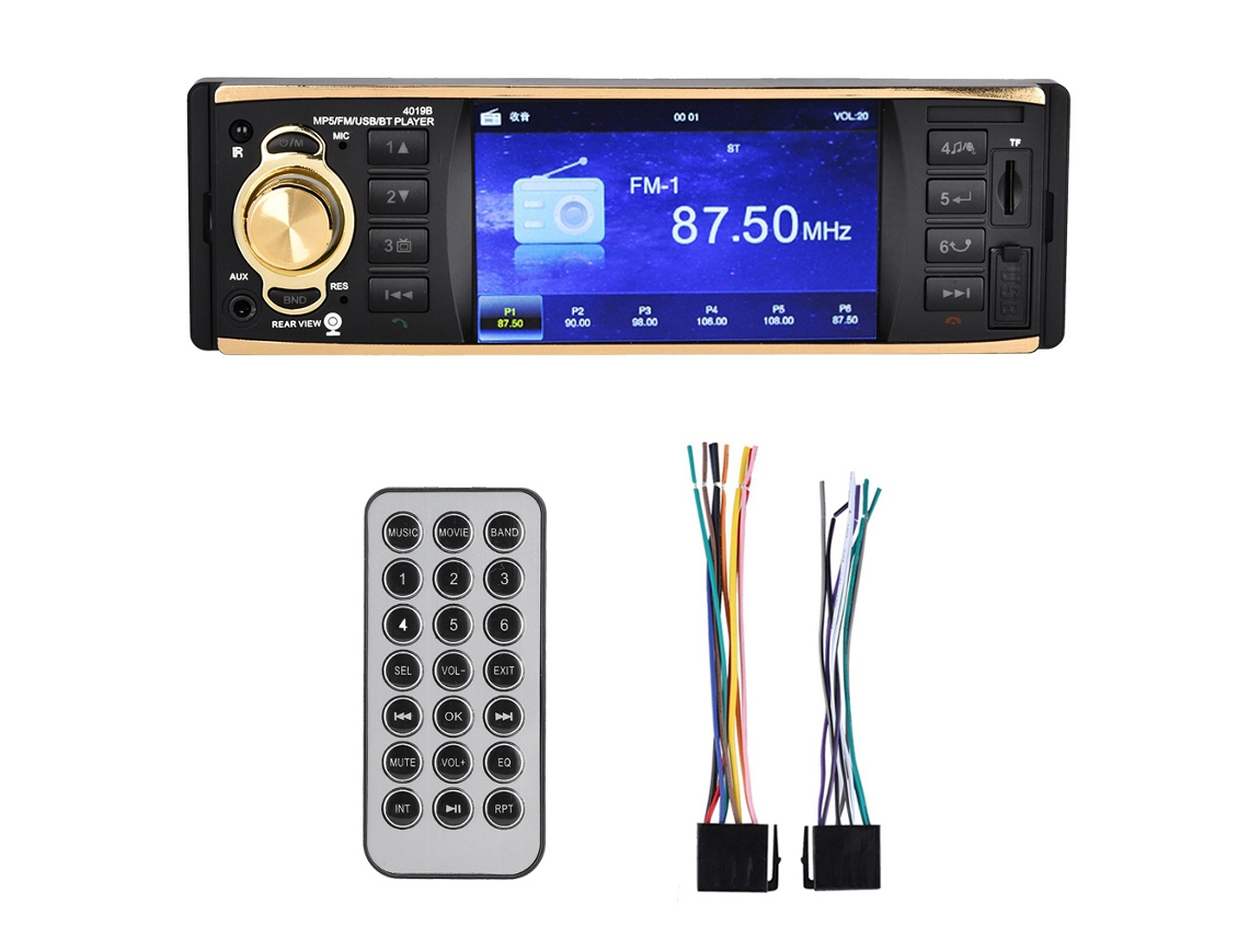Rádio Automotivo Single Din Bluetooth Usb Suporte
