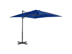 Vidaxl Guarda-sol Cantilever Com Poste Alumínio 250x250 Cm Azul Ciano