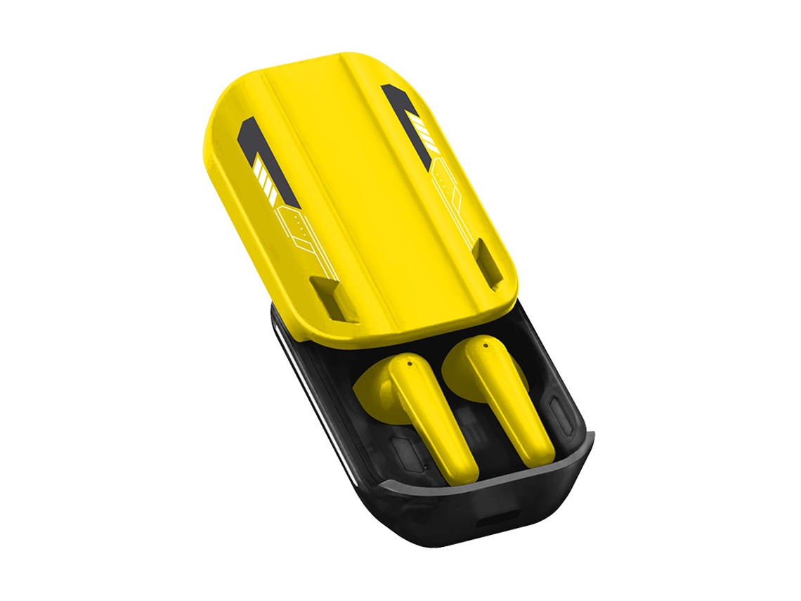Fone de Ouvido Sem Fio Bluetooth, Bluetooth 5.3, Ipx7 À Prova D'água, 25 Horas de Duração da Bateria, Amarelo JIAPEI