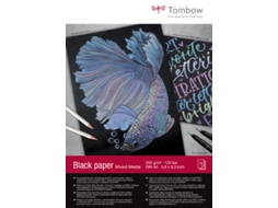 Bloco de Desenho TOMBOW Papel Preto Din A5 em Branco 250 G/M²