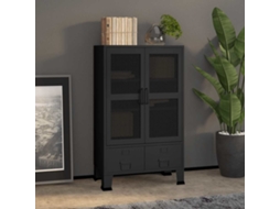 Vidaxl Aparador De Arrumação Industrial 70x40x115 Cm Metal Preto