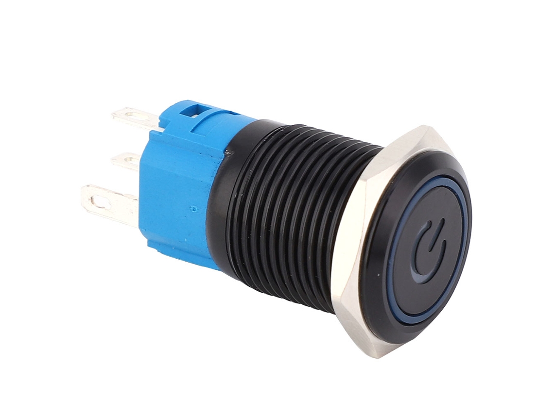 Interruptor Auto bloqueio Metálico Ip65 com Led