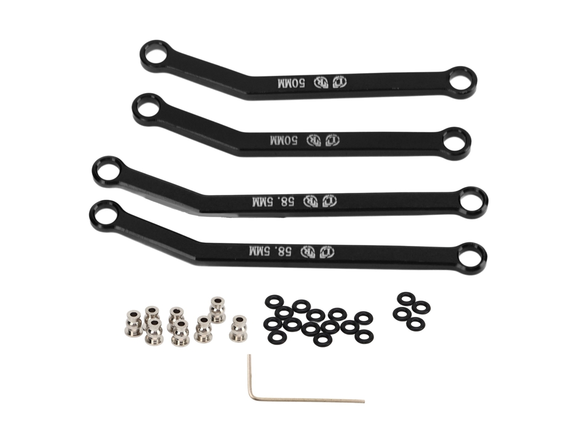 Mali peças de Reposição de Links de Chassi com Alta Altura Metal para Carro Crawler Axial Scx24 1/24 Preto