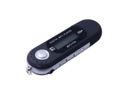 Reprodutor De Mp3 Portátil Usb Com Tela Lcd Digital Preta