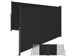 Toldo Lateral Duplo Tectake Extensível Com Mecanismo De Enrolar Automático 600x9x160 Cm