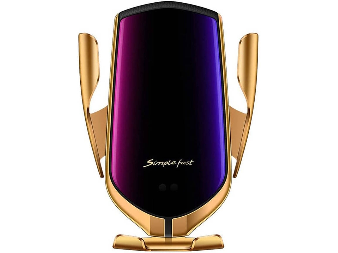 Carregador Sensor Infravermelho Inteligente Carro Sem Clipe Ventilação Simples YIZHOOD Amarelo