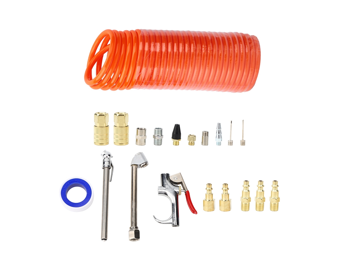 Laxiscreed Kit De Acessórios Para Compressor De Ar Com Mangueira Retrátil De 25 Pés E Pistola De Pulverização
