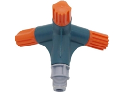Bocal de Irrigação Jardim com Nebulização 360 Graus, Aspersor Rosca Macho 1/2", Três Braços Giratórios para | S/MARCA