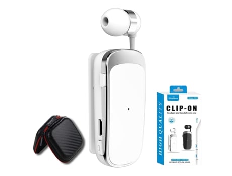 K55 Auscultadores Bluetooth 5.2 com Fio Clipe Sem Fio em Chamada de Auscultadores Lembrar Vibração Business Headset Handsfree Earbuds