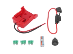 Laxiscreed Conector E Adaptador De Bateria De Lítio Com Fusível E Segurança Em Abs