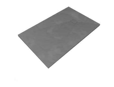 Bandeja De Resina Smc Efeito Pedra Aurlane Cinza 90 X 140 Cm Inclinação Diamante Espessura 40mm