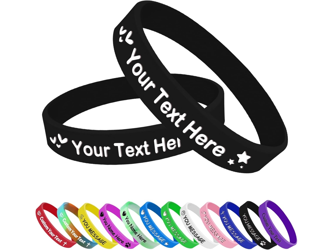 Pulseiras De Silicone Personalizadas Em Grande Quantidade, Pulseiras De Borracha Personalizadas Com Logotipo, Para