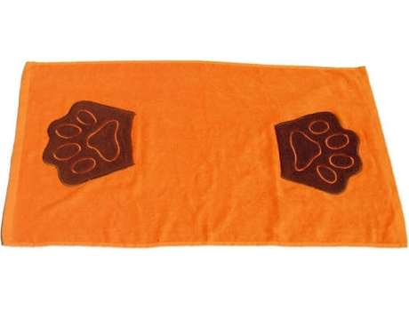 Toalha para Cães  Toalha para Cães com pegadas Laranja (85x50 cm)